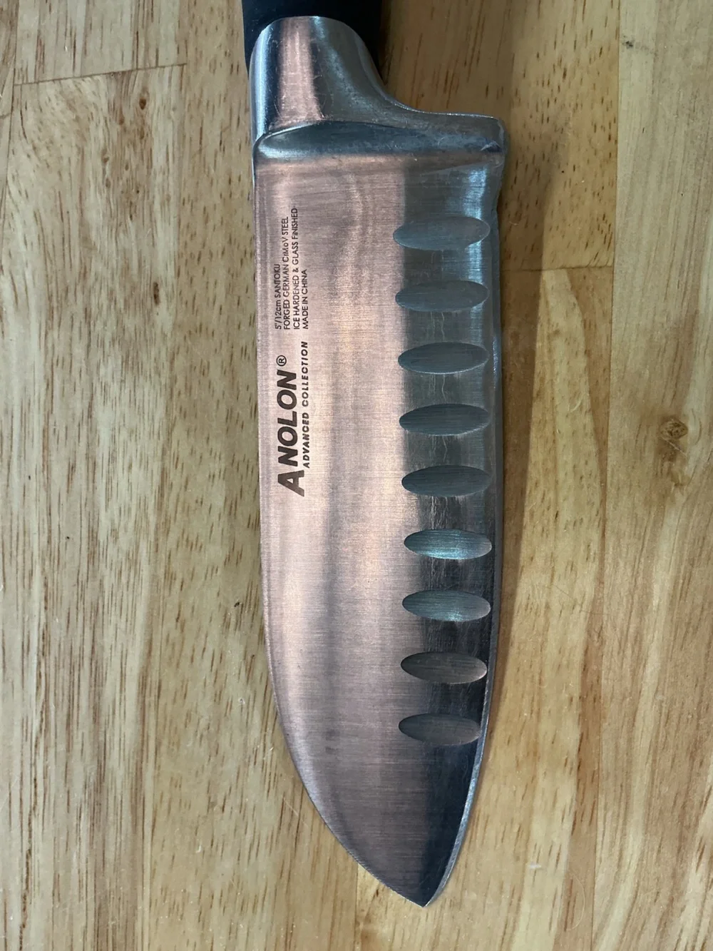Anolon Advanced Collection 5” Santoku Knife Forged German Steel Granton Edge